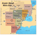 Metro Detroit Michigan Map